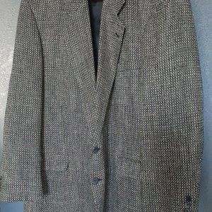Dario Di Napoli Blazer 50 Firenze, Italy 100% Silk Black & White Coat